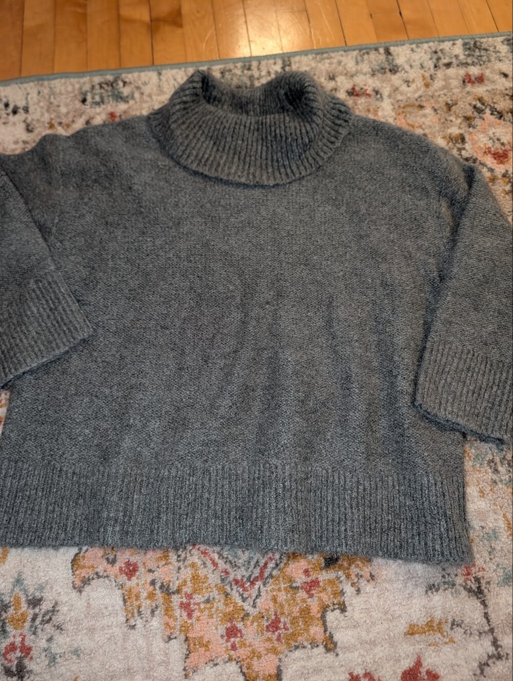 Banana Republic Women's Xl Cowl Neck Sweater Charcoal Gray Cozy Alpaca Wool